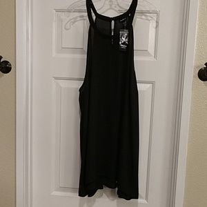 Torrid Sheer long tank w lace inset